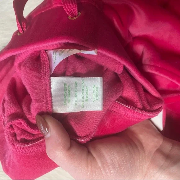 Lilly Pulitzer Mallie Velour Pants Raspberry Rouge - Picture 9 of 13